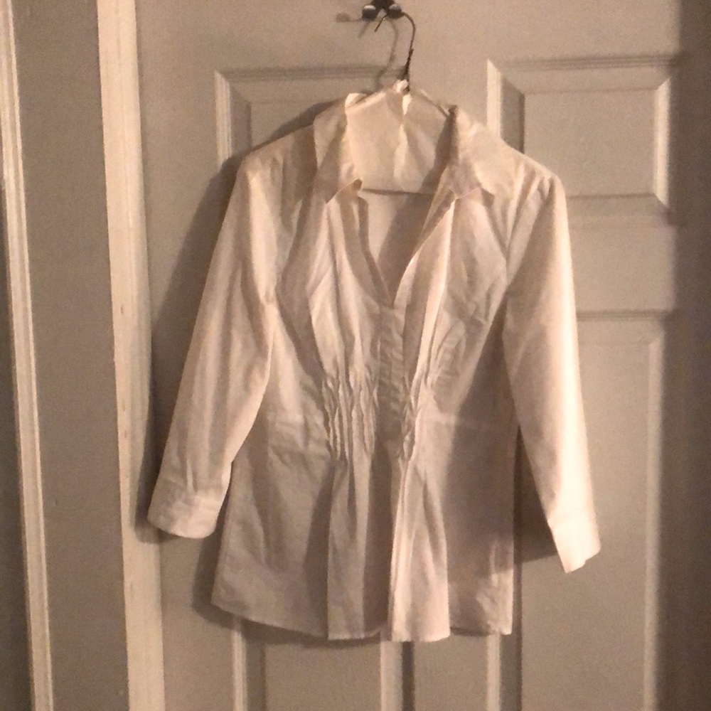 New York & Co. Stretch White Blouse